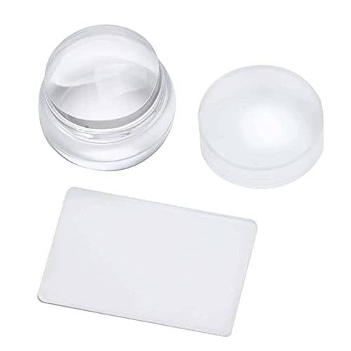 Nail Art Stamper - Clear Silicone Nail Stamper for DIY Nails Make Up Beauty Tools -Light & Easy