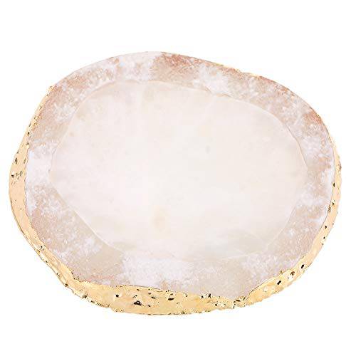 Mix Palette, Resin Nail Art Palettes Drawing Plates Manicure Display Tools for Women Golden Edge Resin Stone Paint Drawing Color Dish Manicure Nail DIY Tool(white)