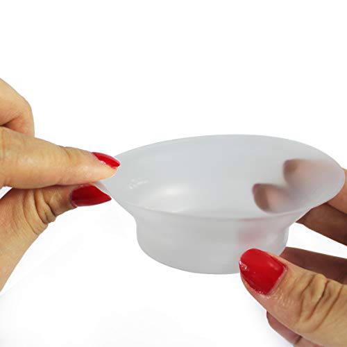 2pcs Replacement Plastic Bowl and 2pcs Finger Isolation Rubber for Nail Steamer Gel Removal Machine