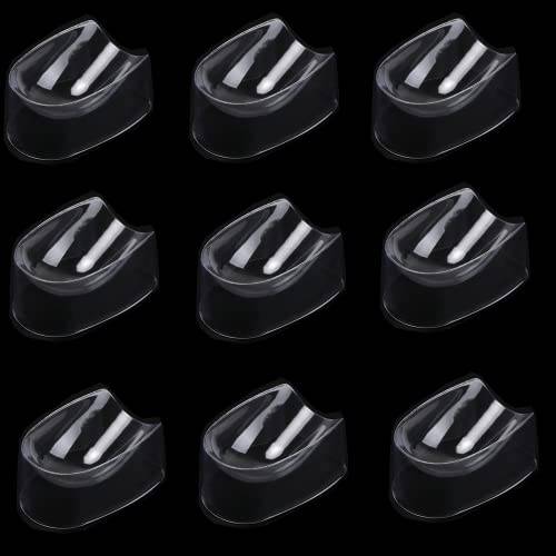 IUAQDP 50 Pieces Nail Dip Containers Disposable Nail Dipping Powder Jar Tray, Plastic Clear French Manicure Case Mold with Finger Groove for Nail Tip Smile Line Nail Art Makeup Tool