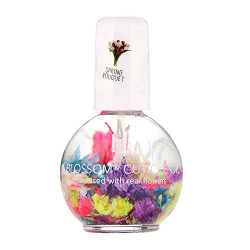 Blossom Scented Cuticle Oil (0.42 oz) infused with REAL flowers - made in USA (Spring Bouquet)