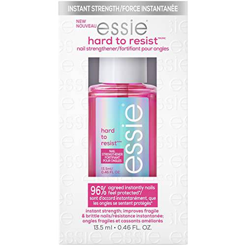 essie Nail Care, 8-Free Vegan, Hard to Resist Nail Strengthener, Glow & Shine, Natural Pink Tint, 0.46 Ounce