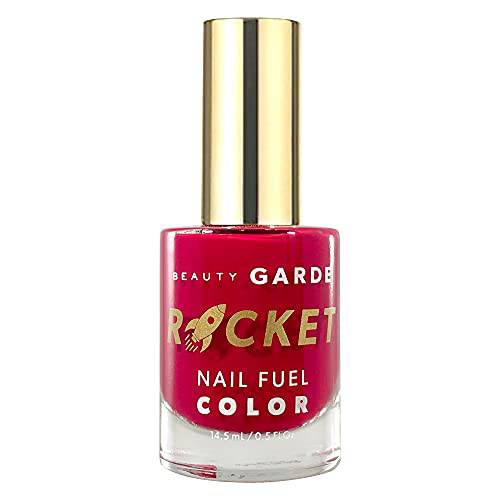 BeautyGARDE Rocket Nail Fuel Color (Five Star Review) - Nail Lacquer & Strength Booster (0.5 Fl Oz), Nonie Creme