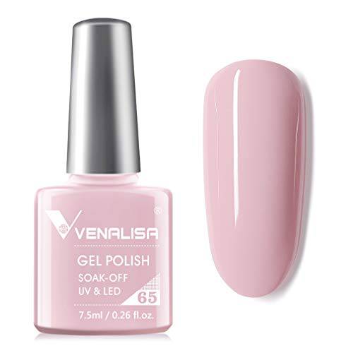 VENALISA Gel Nail Polish - Nude Pink Color Soak Off UV LED Nail Gel Polish Nail Art Starter Manicure Salon DIY at Home