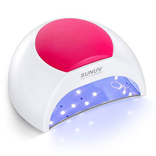 SUNUV UV LED Nail Lamp, Gel UV Nail Lamp, Gel Nail Light for Nail Polish, Nail Dryer Gel Polish Light 48W with 4 Timer Setting Sensor for Home Salon