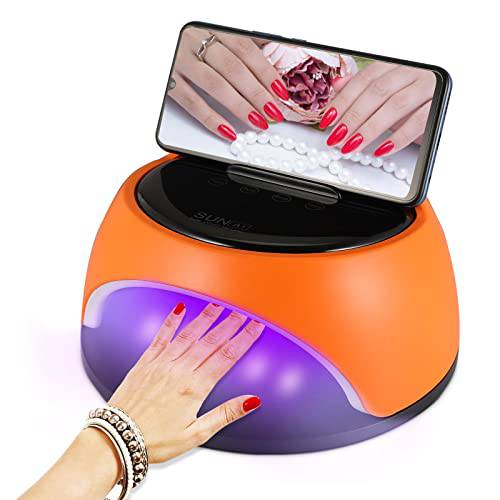 UV LED Nail Lamp, 360W High Power UV Nail Dryer with Phone Holder Professional Nail Gel Polish Dryer Curing Lamp ,with Auto Sensor 60 Beads Suitable for Fingernail and Toenail