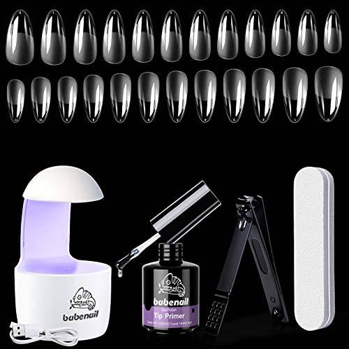 Nail Stamper French Tip Stamp Silicone Jelly Nails Art Stamper Kit with Soft Born Clear Pretty Scraper for Nailtip-Styling Transparent Rubber Stamping Easy for Home DIY Nail Salon (White)