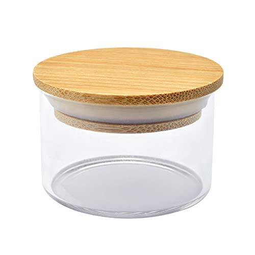 Acrylic Liquid Powder Glass Dappen Dish Glass Cup w Lock Bamboo Cap Lid Bowl for Acrylic Nail Art Kit, HJ-NAPB026