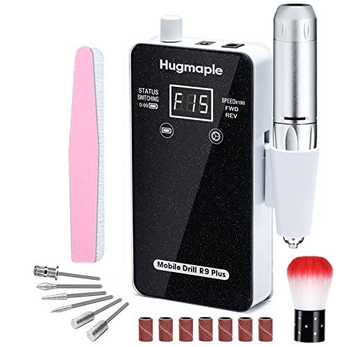 Professional Nail Drill Set for Acrylic Nails, 30000rpm Electric Nail Efile Drill Machine Kit, Acrylic Polygel Manicure Pedicure Tools with Nail Drill Bits for Beginners and Salon Use ,Black