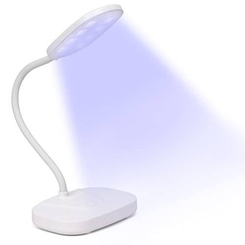AORAEM LED Light Nail Lamp 12W Portable Gooseneck Lamp Gel Light Nail Dryer Gel Polish Light Professional Nail Light for Gel Nail (BB-White)