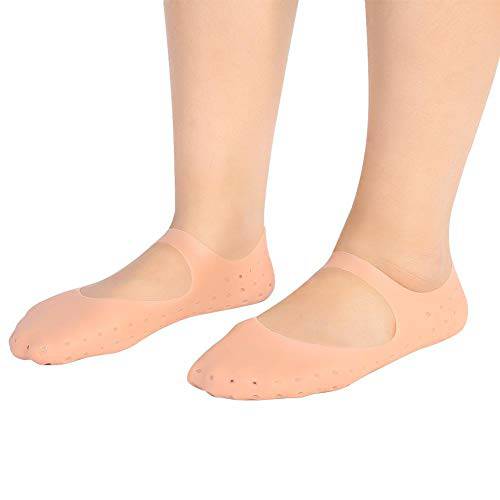 Silicone Socks, High Elastic Moisturizing Socks, Foot Anti-Cracking Protector Foot Care Tool, Silicone Gel Heel Socks Anti-Slip Silicone Moisturizing Socks for Women Men Dry Cracking Skin
