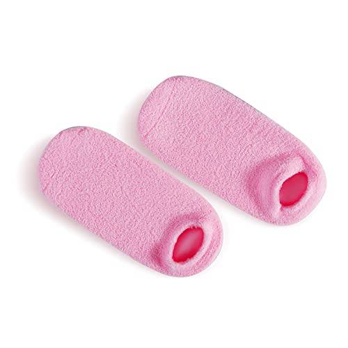 Moisturizing Gel Socks,Gel Spa Socks for Repairing Dry Feet and Cracked Heels Whlie You Sleep, Suitable for Men and Women, 1 Pair Pink