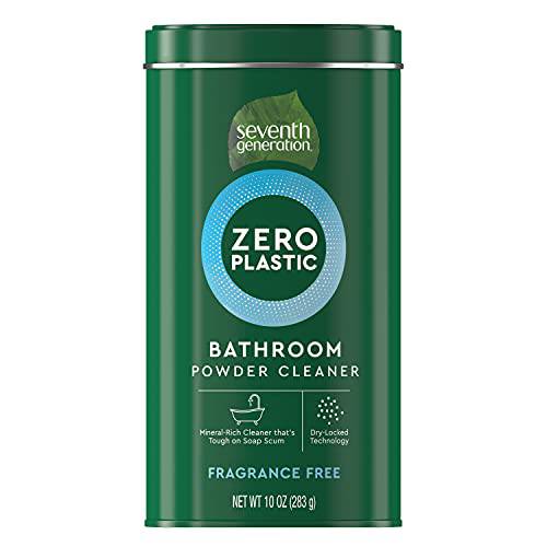 Seventh Generation Zero Plastic Bathroom Cleaner Powder, Fragrance Free, Unscented, 10 Oz