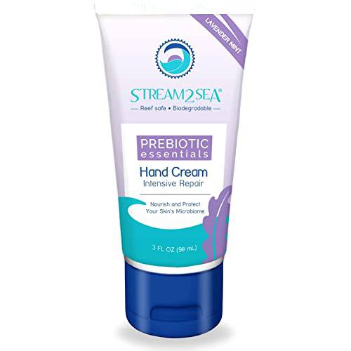 Lavender Mint Prebiotic Intensive Repair Hand Cream | Hydrate, Protect & Moisturize Daily with Antioxidant Rich Reef Safe Natural and Moisturizing Hand Cream | 3 Fl oz by Stream2Sea