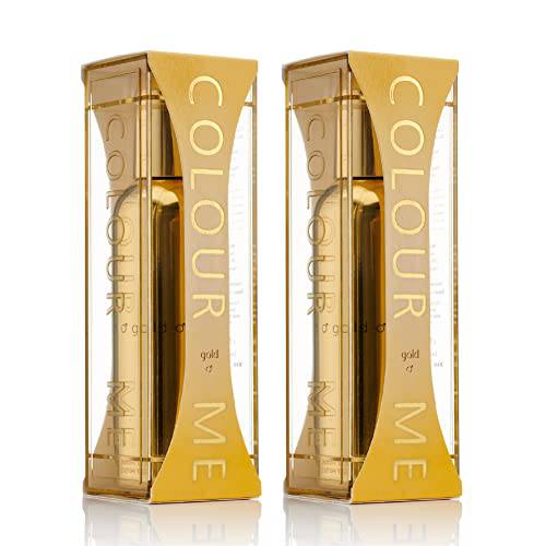 COLOUR ME Gold Homme - Fragrance for Men - 3oz Eau de Parfum, by Milton-Lloyd (Pack of 2, 2 x 3oz)