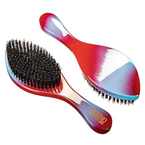 Torino Pro Curve Wave brush 155 - Hard Reinforced Curved 360 wave brush for 360 waves - Great for Wolfing and getting down to your scalp - Hair brush for thick hair - hard bristle brush for hair