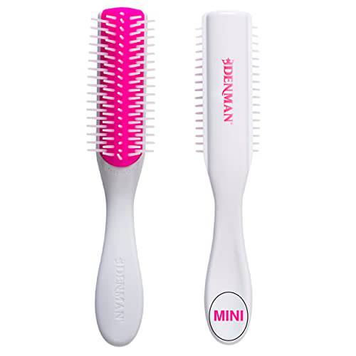 Denman Hair Brush for Curly Hair (Cherry Blossom) 5 Row Classic Styling Brush for Detangling, Separating, Shaping and Defining Curls. Best for Styling Naturally Curly Hair and Creating Ringlets