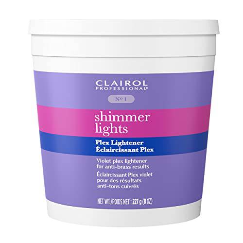 Clairol Professional Shimmer Lights Plex Lightener and Treatment for Cool Blonde Hair Results with Less Breakage* and Shiny Hair