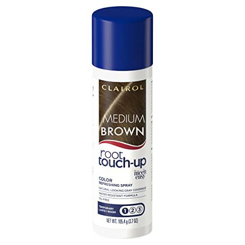 Clairol Root Touch-Up by Nice’n Easy Temporary Hair Coloring Spray, Medium Brown Hair Color, Pack of 1