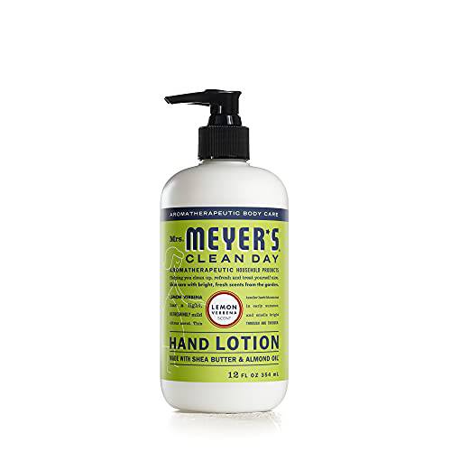 Mrs. Meyer’s Hand Lotion for Dry Hands, Non-Greasy Moisturizer Made with Essential Oils, Lemon Verbena, 12 oz
