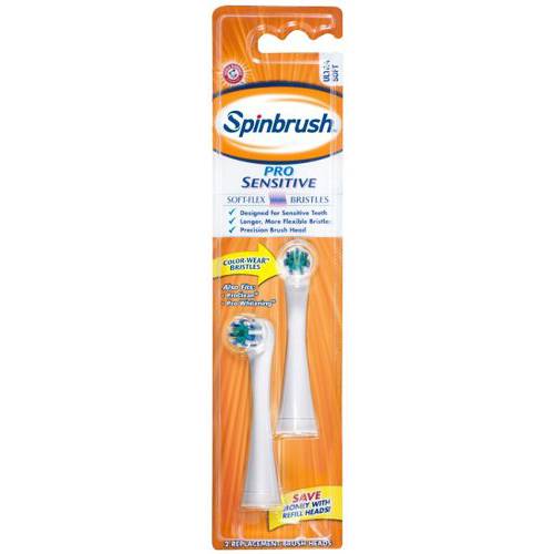 Spinbrush Pro Sensitive Ultra Soft Replacement Brush Heads