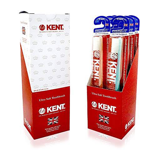 KENT ORALS,[Kent] Classic - (2 Set) Gentle Action Ultra Soft,Eco-Friendly BPA Free Toothbrush for Sensitive Teeth,Gums for Adults & Teens - 12 PCS (2 Set)