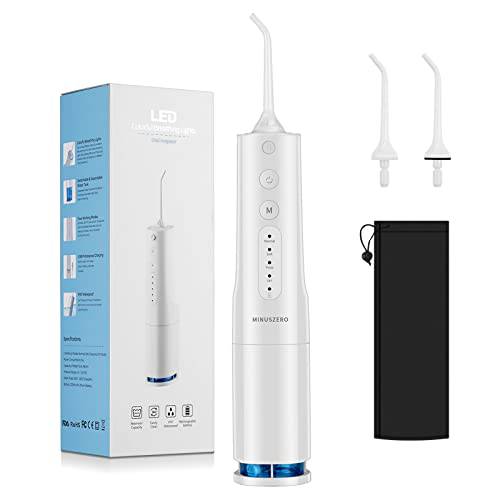 Water Flosser Cordless Teeth Cleaner Portable Oral Irrigator for Dental Braces Care with DIY Mode IPX7 Waterproof and 4 Modes Rechargeable Powerful Battery