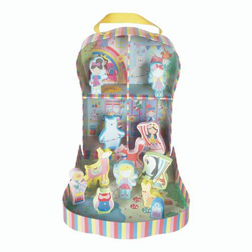 Floss & Rock 43P6364 Rainbow Fairy Play Box with Wooden Pieces
