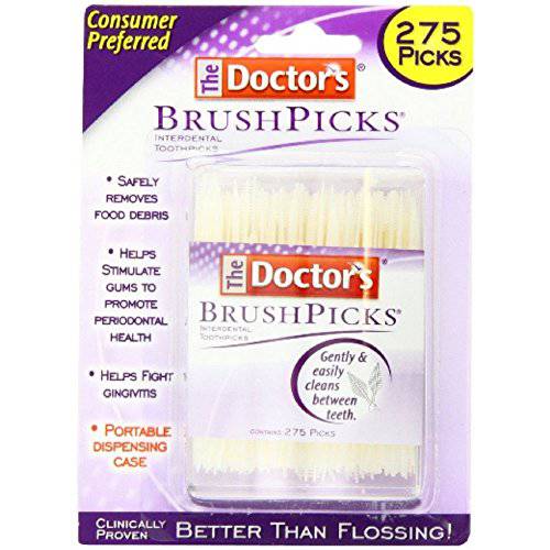 The Doctor’s BrushPicks Interdental Toothpicks | 275-Picks per pack | Pack of 3
