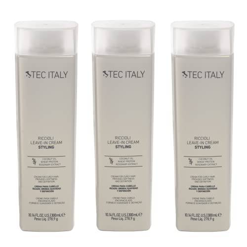 Tec Italy Hair Dimension Style Riccioli Leave in Cream 10.1 oz (Pack of 3)