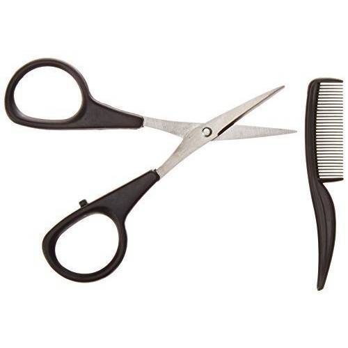 Allary Men’s Beard & Mustache Scissors & Mini Comb Trimming Kit