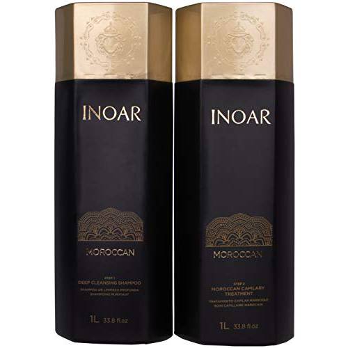 INOAR PROFESSIONAL - Smoothing System - Deep Cleansing Shampoo & Treatment Set (33.8 oz x 2)