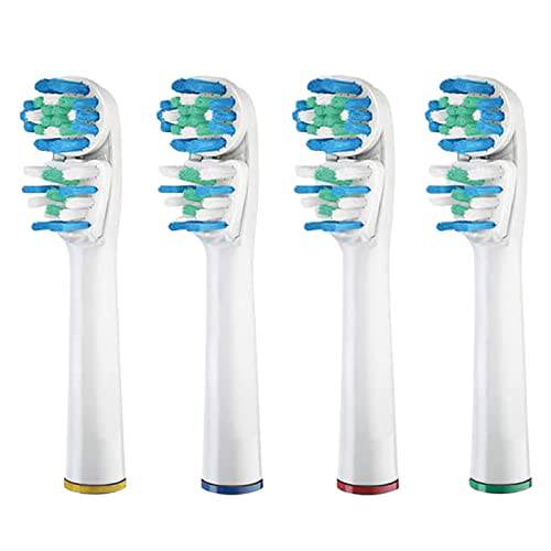 ASYH Dual Clean Replacement Brush Heads Compatible with Oral B Electric Toothbrushes, Fits 100 500 1000 2000 3000 5000 6000 7000 and More Models (White-12pcs)