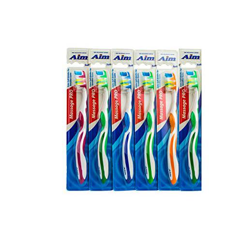 Aim® Massage Pro Toothbrush Soft 6-Pack
