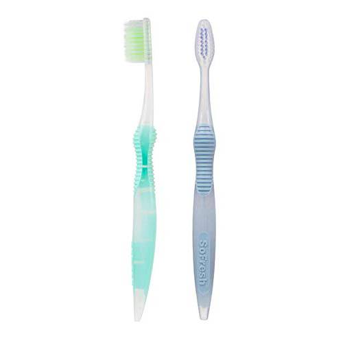 One Sofresh Flossing Toothbrush Soft Full Size Assorted Colors