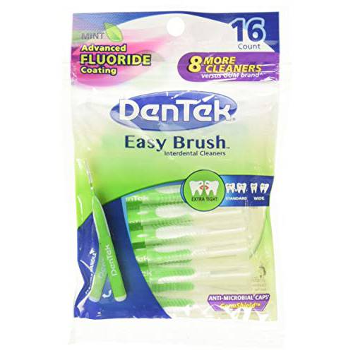 Dentek Easy Brush Cleaners Extra Tight Spaces 16 Count (6 Pack)