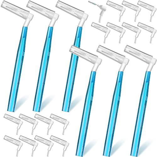 54 Pcs Interdental Brushes Between Teeth Interdental Brush Tooth Flossing Picks Toothpick Dental Tooth Flossing Head Oral Dental Hygiene Toothpick Cleaners (Blue)