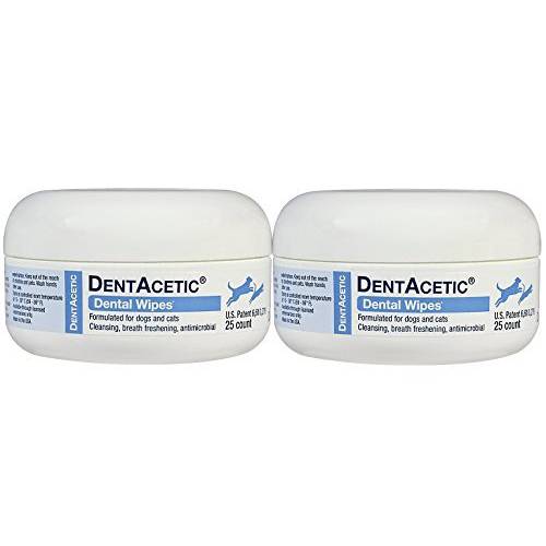 Dechra DentAcetic 25 Count Dental Wipes 2 Pack