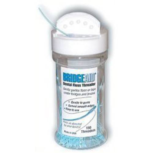 BridgeAid Dental Floss Threader Bottle 150, 2 Pack