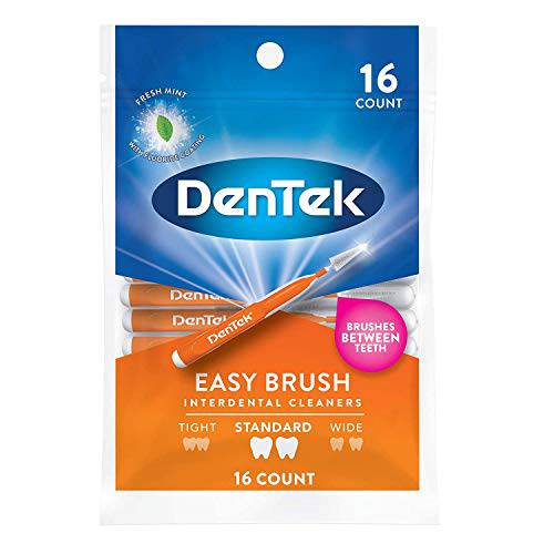DenTek Easy Brush Interdental Cleaners, Mint, 16 Count (Pack of 5)