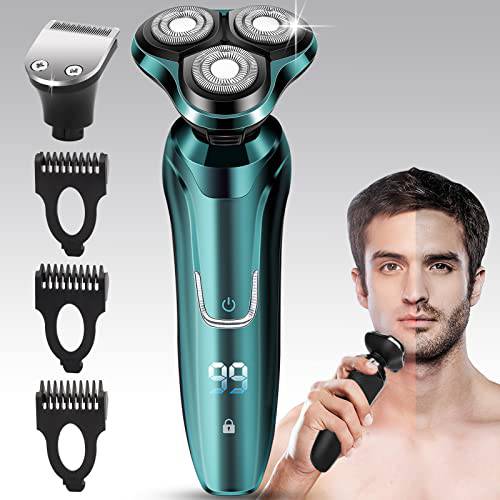 Handsomeface Electric Razor for Men Shavers Face Man Dry Wet Waterproof Rotary Shaver Cordless USB Rechargeable Gift Husband Dad Shaving Machine
