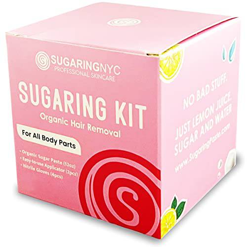 Sugaring Hair Removal Kit by Sugaring NYC - Best Waxing Alternative 100% Certified Organic
