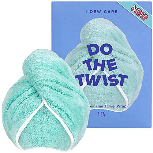 I DEW CARE Microfiber Hair Towel Wrap - Do The Twist | Absorbent Quick Dry, Anti Frizz, Hair Turban for Men and Women, 1 Count