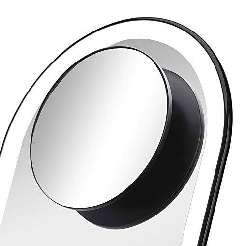Fancii Lara Detachable 10X Magnifying Mirror, Magnetic Attachment - Compatible Vera Vanity Mirrors (not Included) - Lara (Obsidian) FC-VOMA10XB