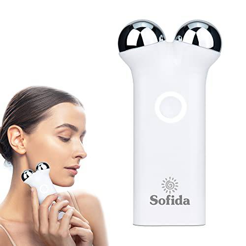 Sofida Anti Aging Microcurrent Face Lift Device - Wrinkle Reducing - Contour Skin Tightenin Facial Massager - Handheld Skin Care Face Toning at Home Therapy Machine