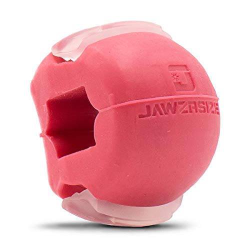 Jawzrsize Jaw, Face, and Neck Exerciser - Define Your Jawline, Slim and Tone Your Face, Look Younger and Healthier - Helps Reduce Stress and Cravings - Facial Exerciser (Advanced - Large, Pink)