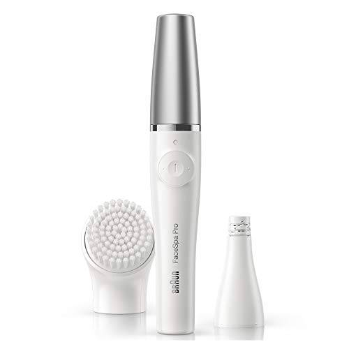 Braun Face Epilator Facespa Pro 910, Facial Hair Removal for Women, 2 in 1 Epilating and Cleansing Brush