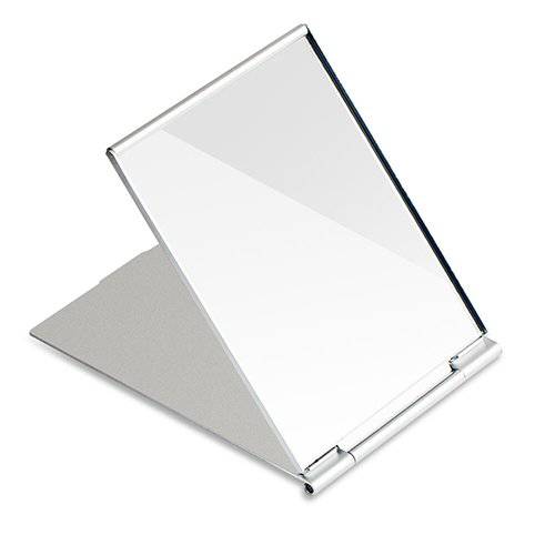 G2PLUS Portable Folding Vanity Mirror Single Side Travel Shower Shaving Mirror, 4.5’’ x 3.15’’ x 0.1’’
