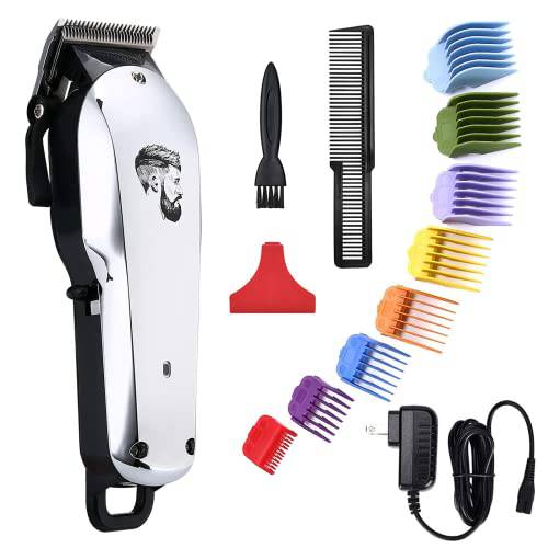 Vetmor Barber Hair Clippers for Men Professional Haircut Machine Kit Sets Cordless for Hair Cutting (White)
