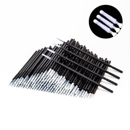 i-Laesh 200 pcs Micro Brushes, Microswabs for Eyelash Extensions, Microbrush Applicators Brush, Lash Mascara Wand Cotton Swabs Qtips for Eye Dental Lashes Eyebrow and Personal Care - Black (Replacement - Pro Grip)
